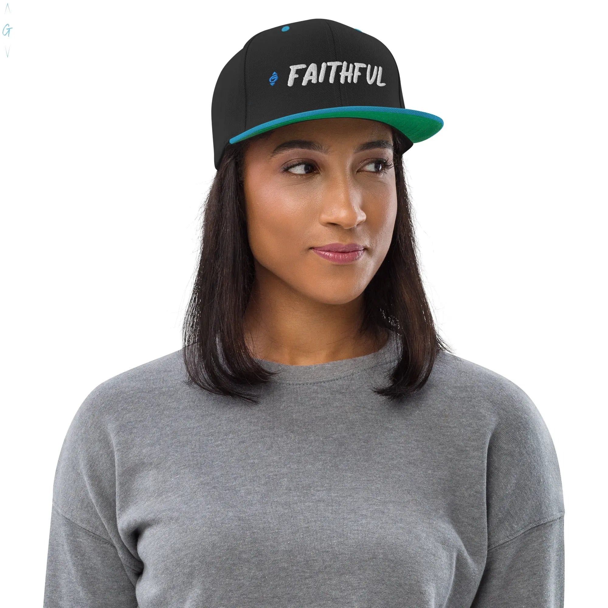 FAITHFUL Flat Snapback Cap God's Corner Store