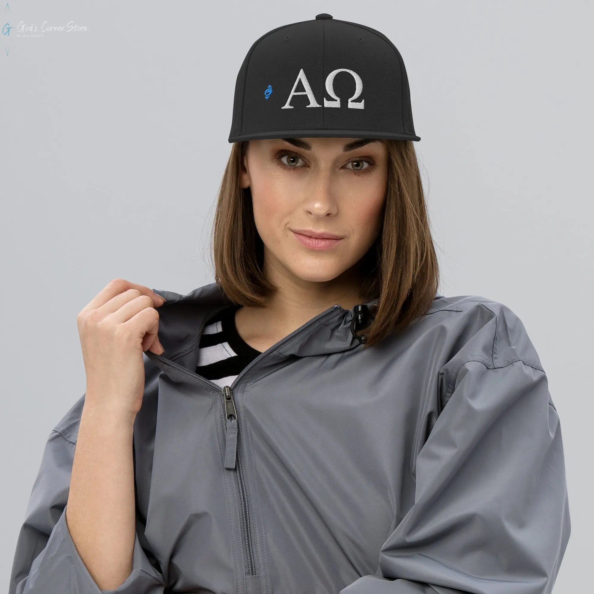 THE ALPHA & OMEGA Snapback Hat God's Corner Store
