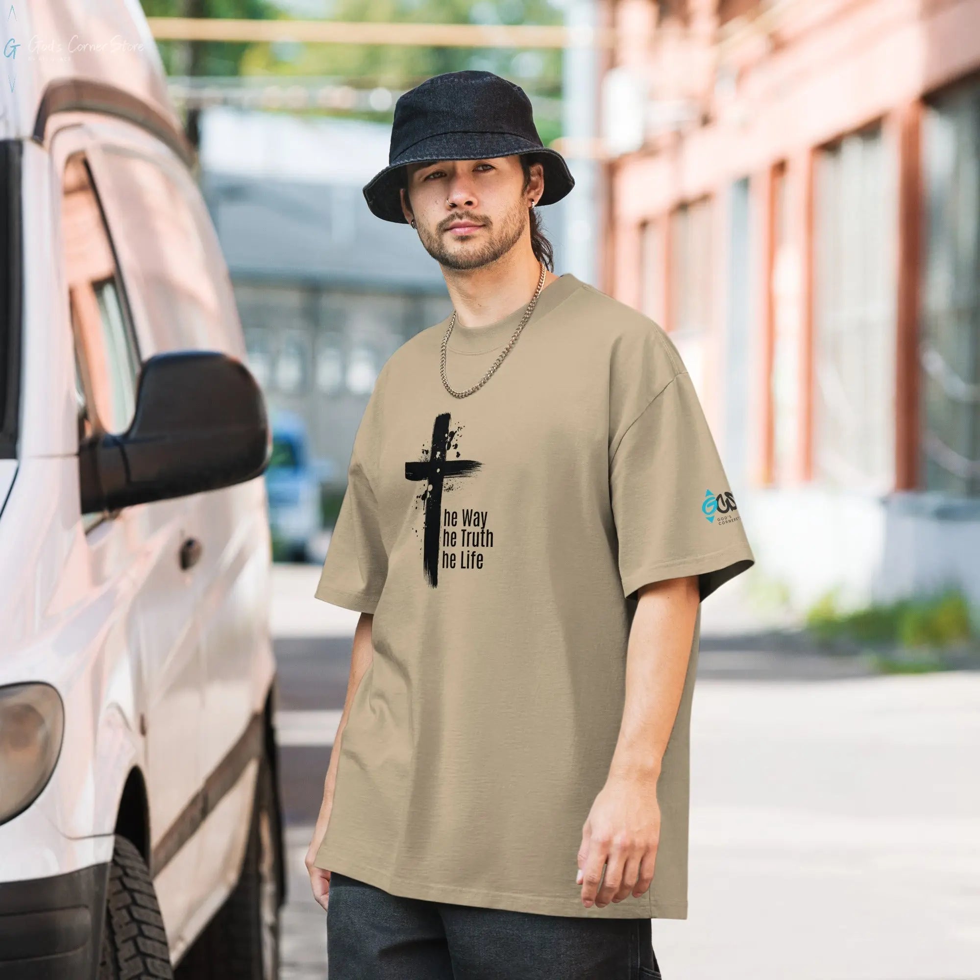 THE WAY, THE TRUTH, THE LIFE Oversized Unisex Faded Tee God's Corner Store