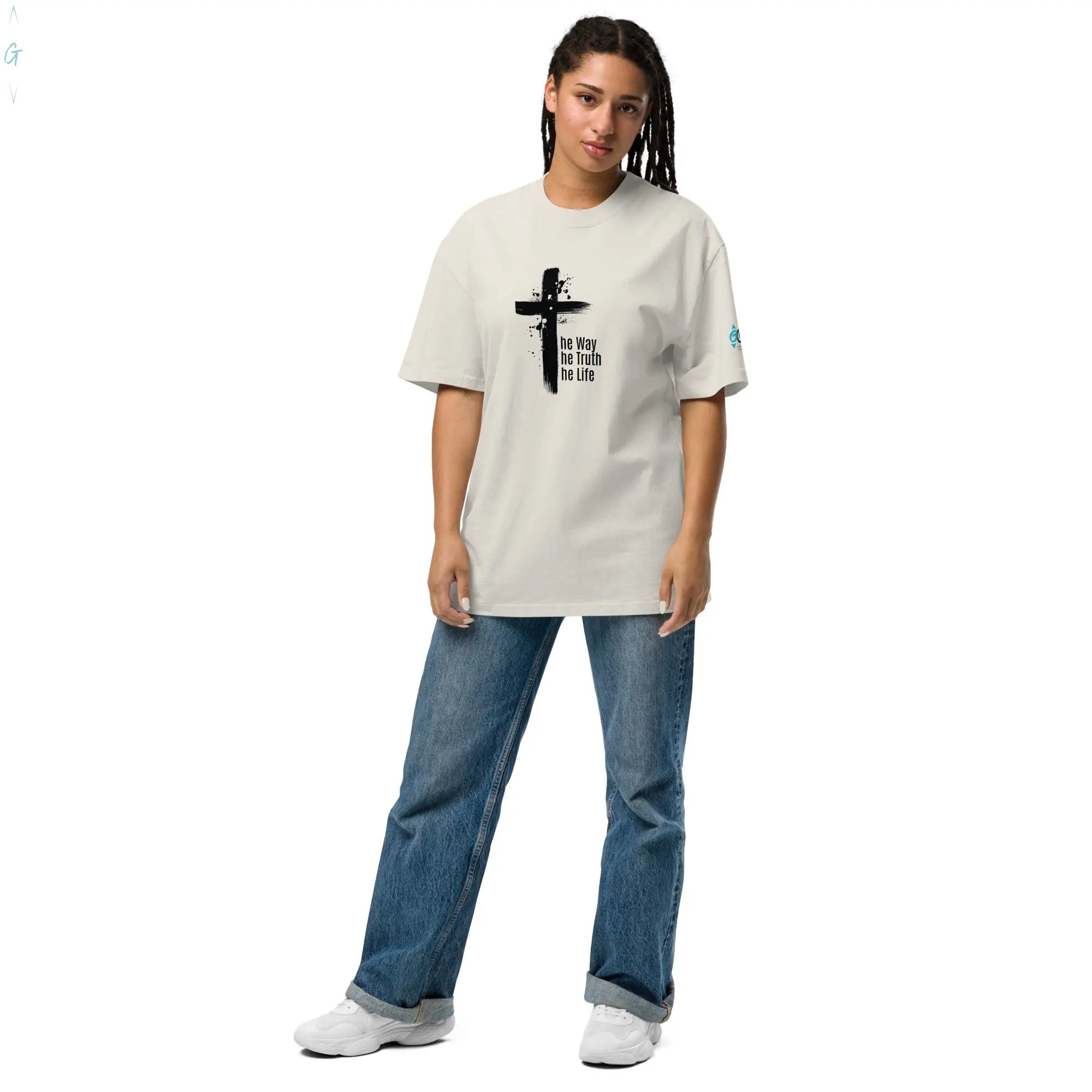 THE WAY, THE TRUTH, THE LIFE Oversized Unisex Faded Tee God's Corner Store
