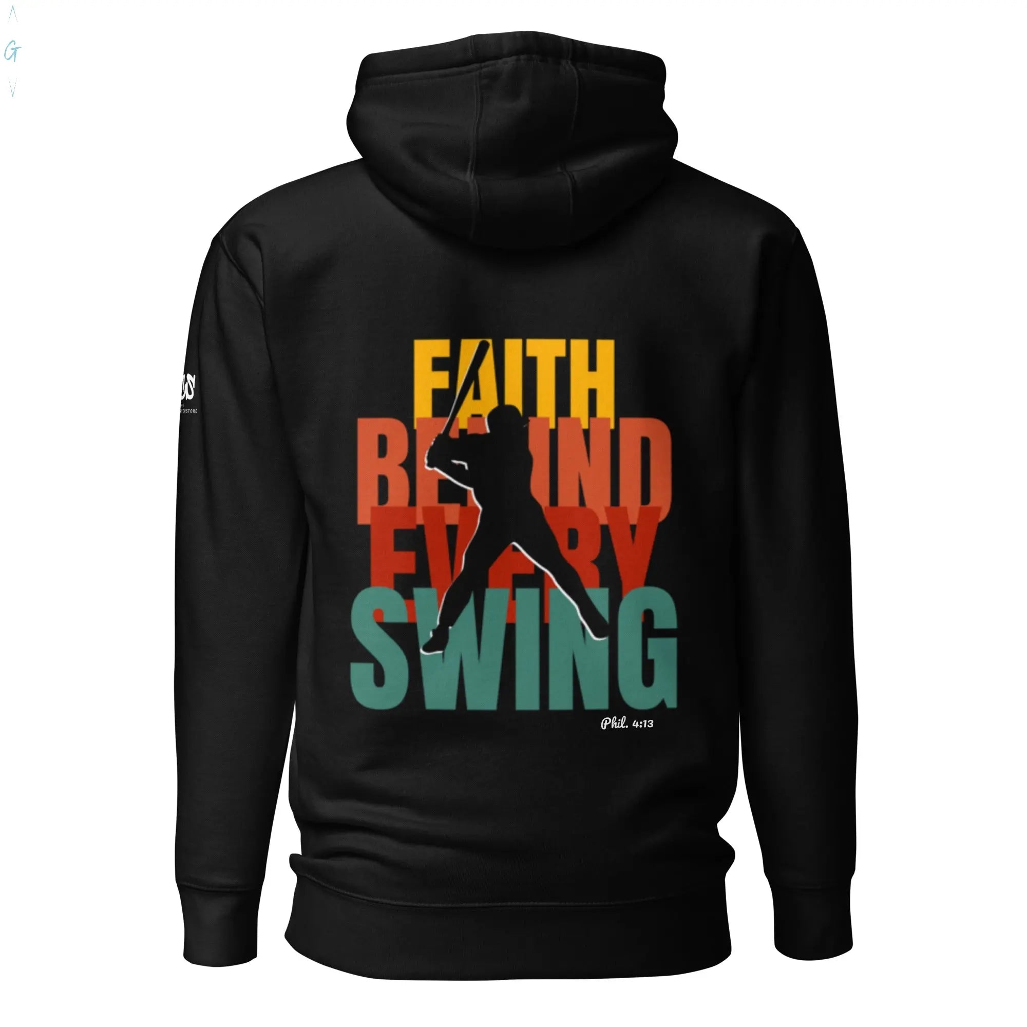 Behind Every Swing Premium Hoodie God's Corner Store