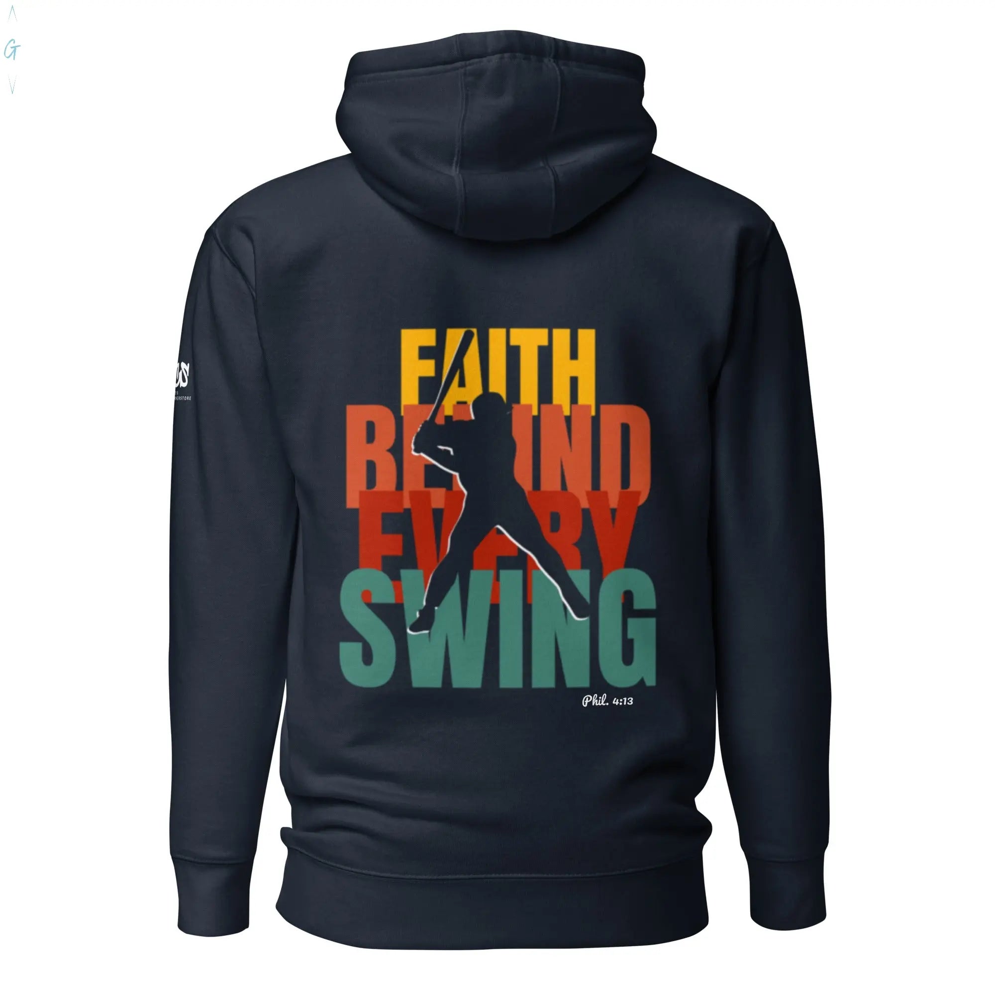Behind Every Swing Premium Hoodie God's Corner Store