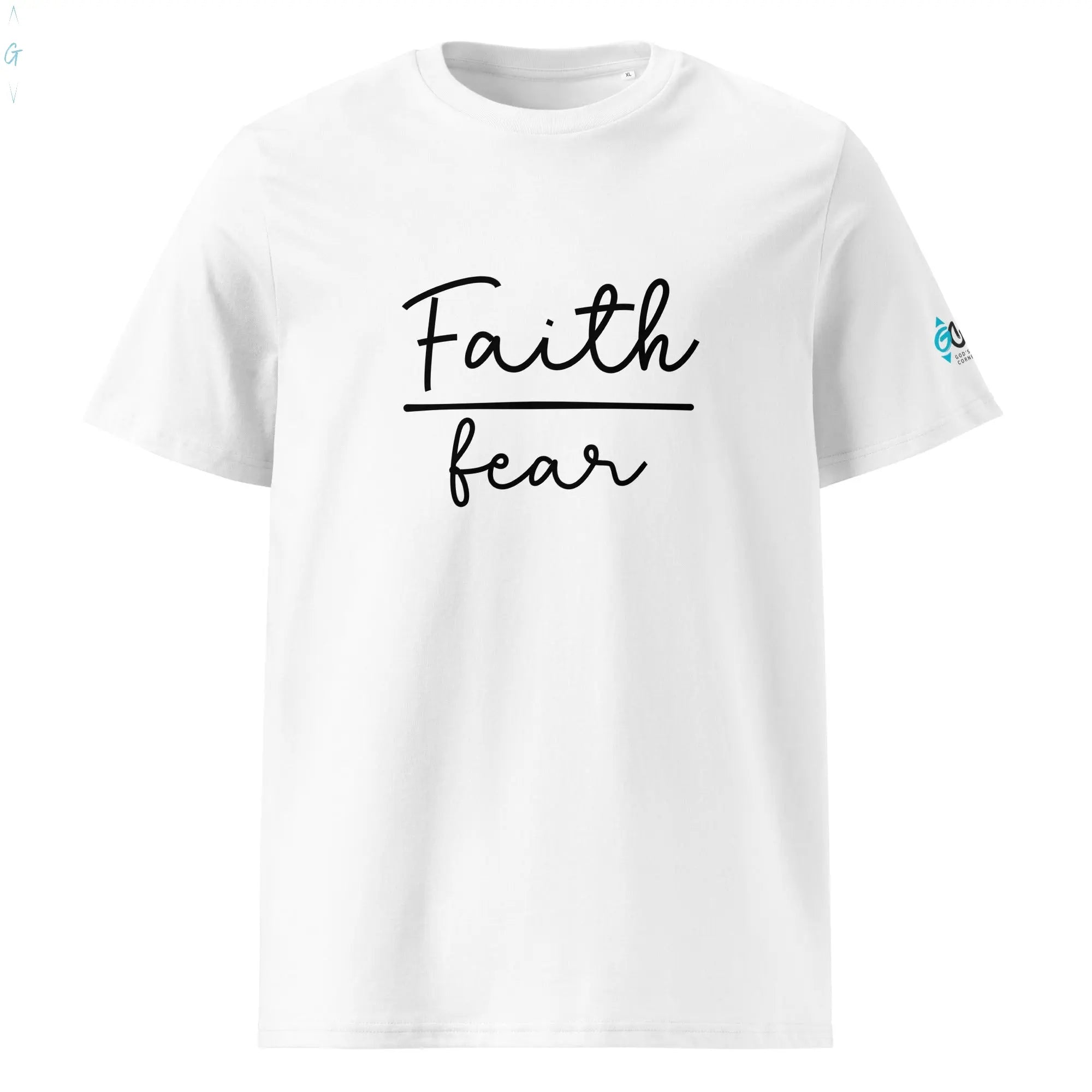 Faith over Fear Organic Tee God's Corner Store