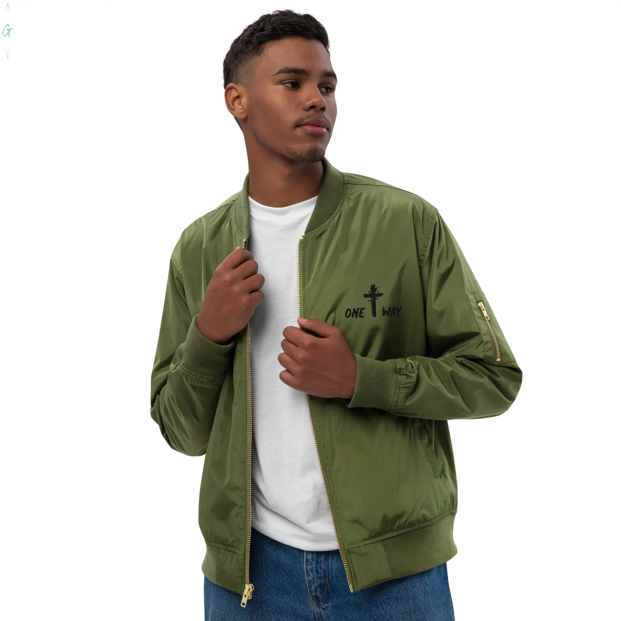 One Way Premium Recycled Bomber Jacket God's Corner Store