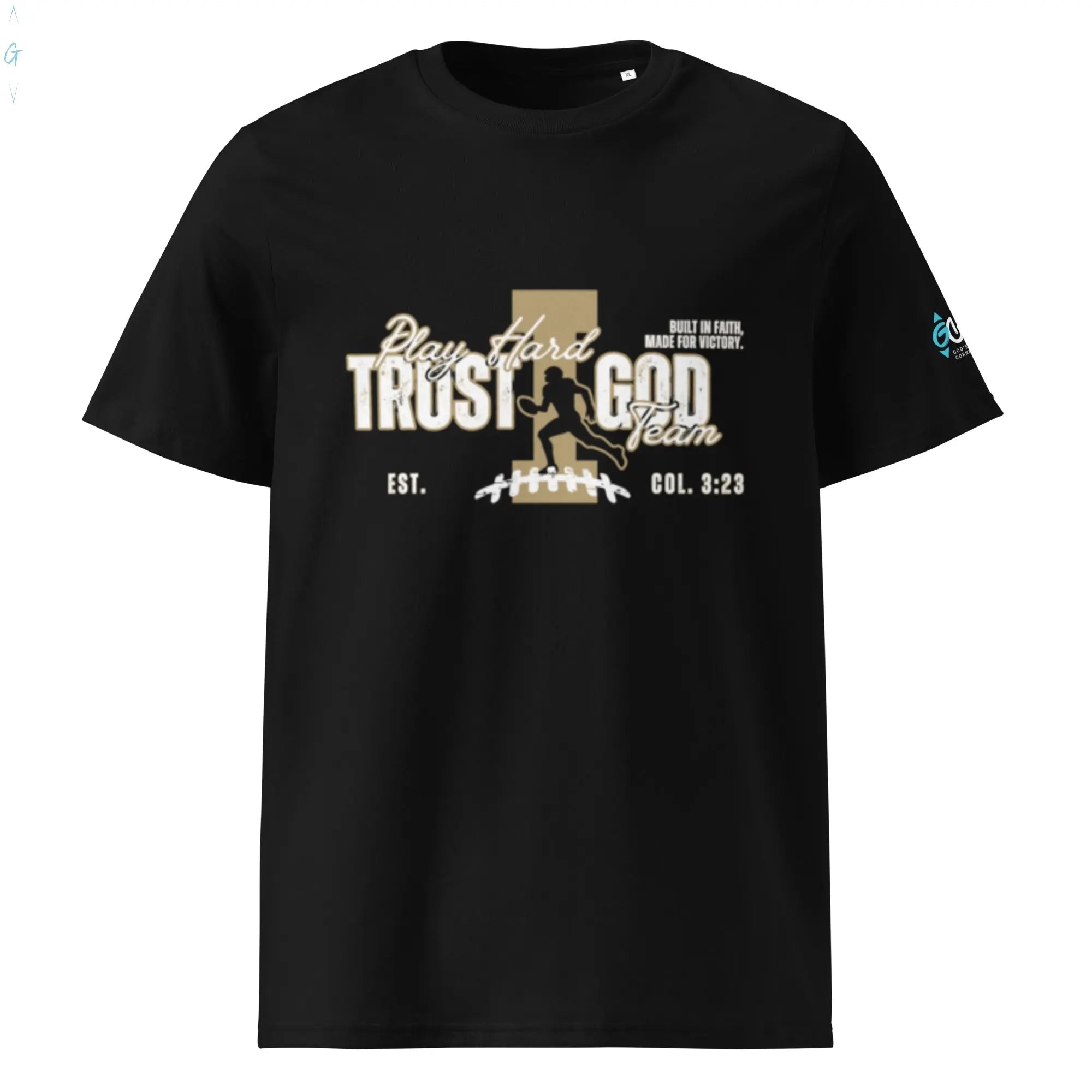 Play Hard, Trust God Organic Tee God's Corner Store