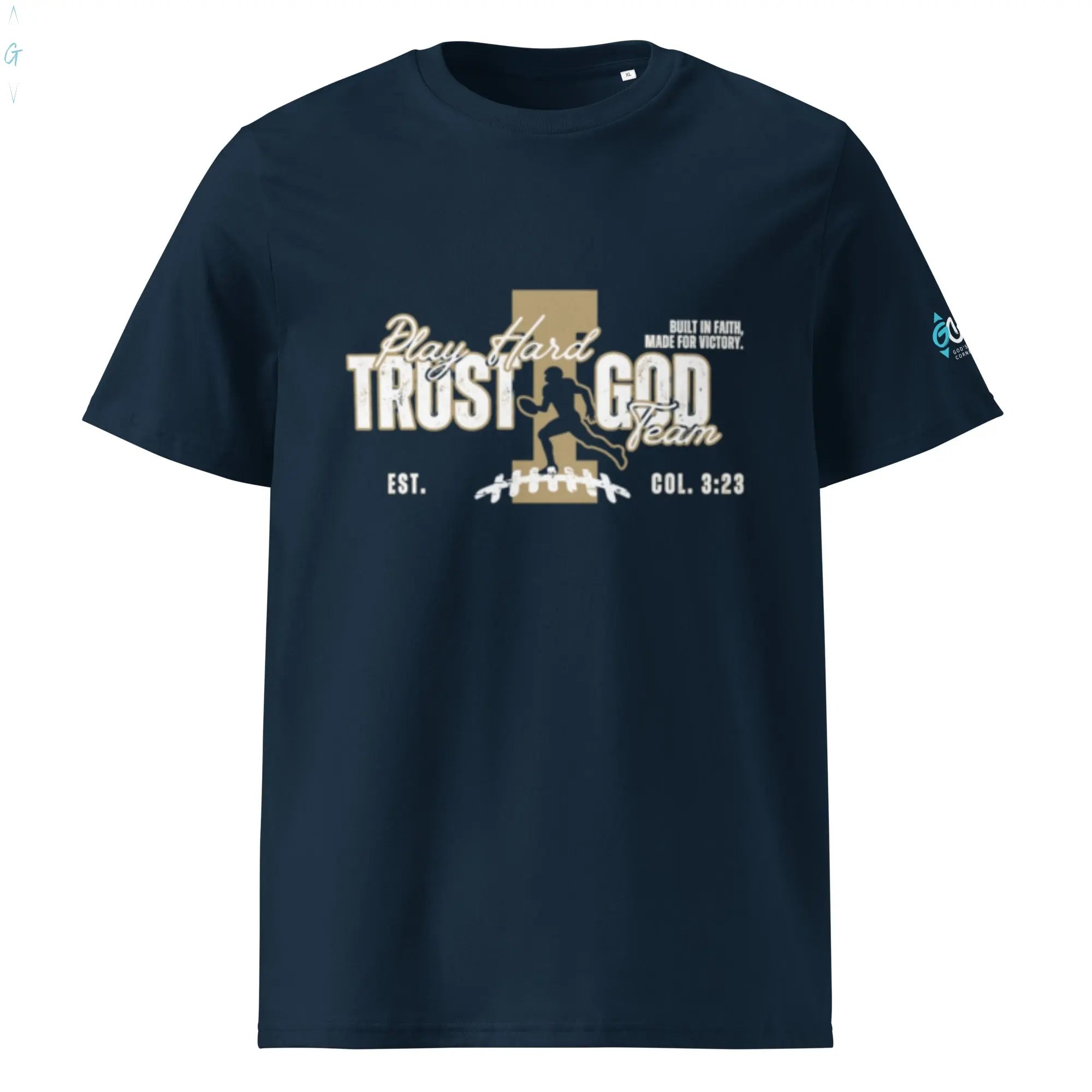 Play Hard, Trust God Organic Tee God's Corner Store