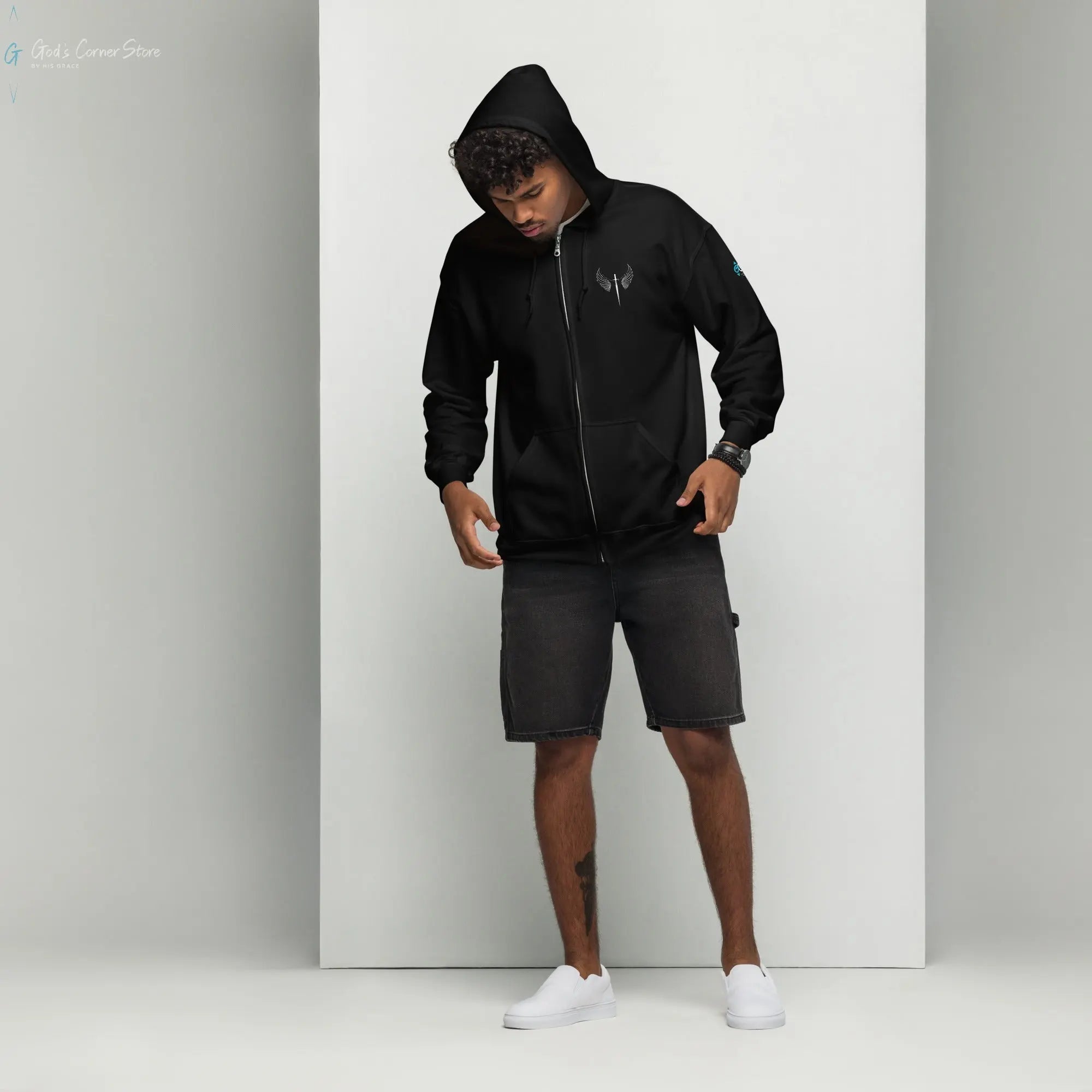 Warrior of God Heavy Blend Zip Hoodie God's Corner Store