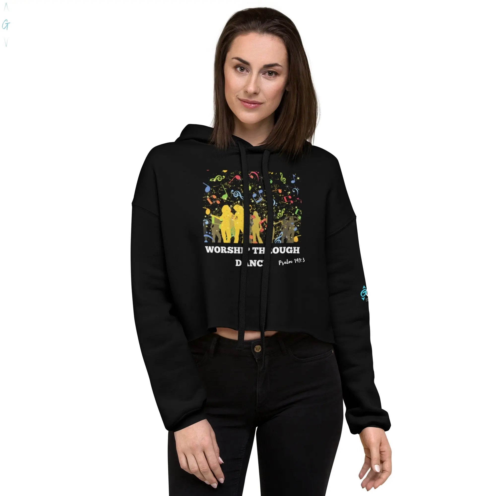 Worship through dance Crop Hoodie God's Corner Store