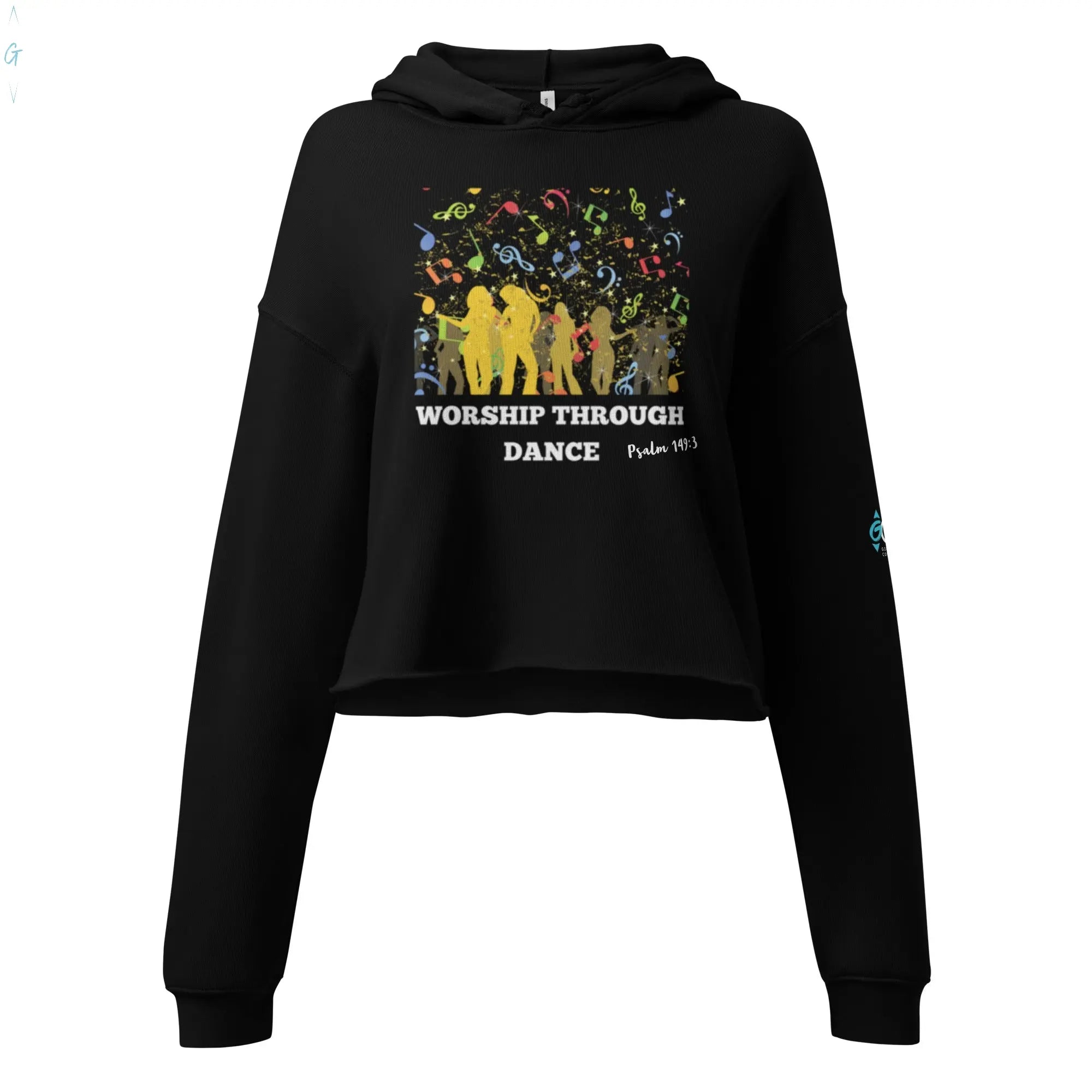 Worship through dance Crop Hoodie God's Corner Store