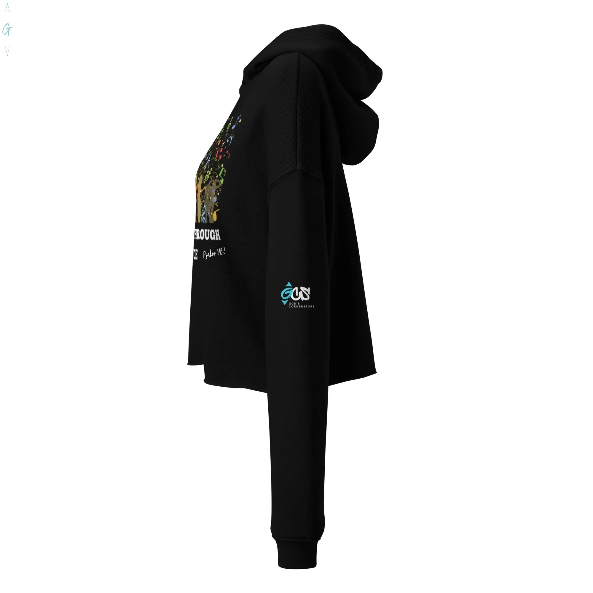 Worship through dance Crop Hoodie God's Corner Store