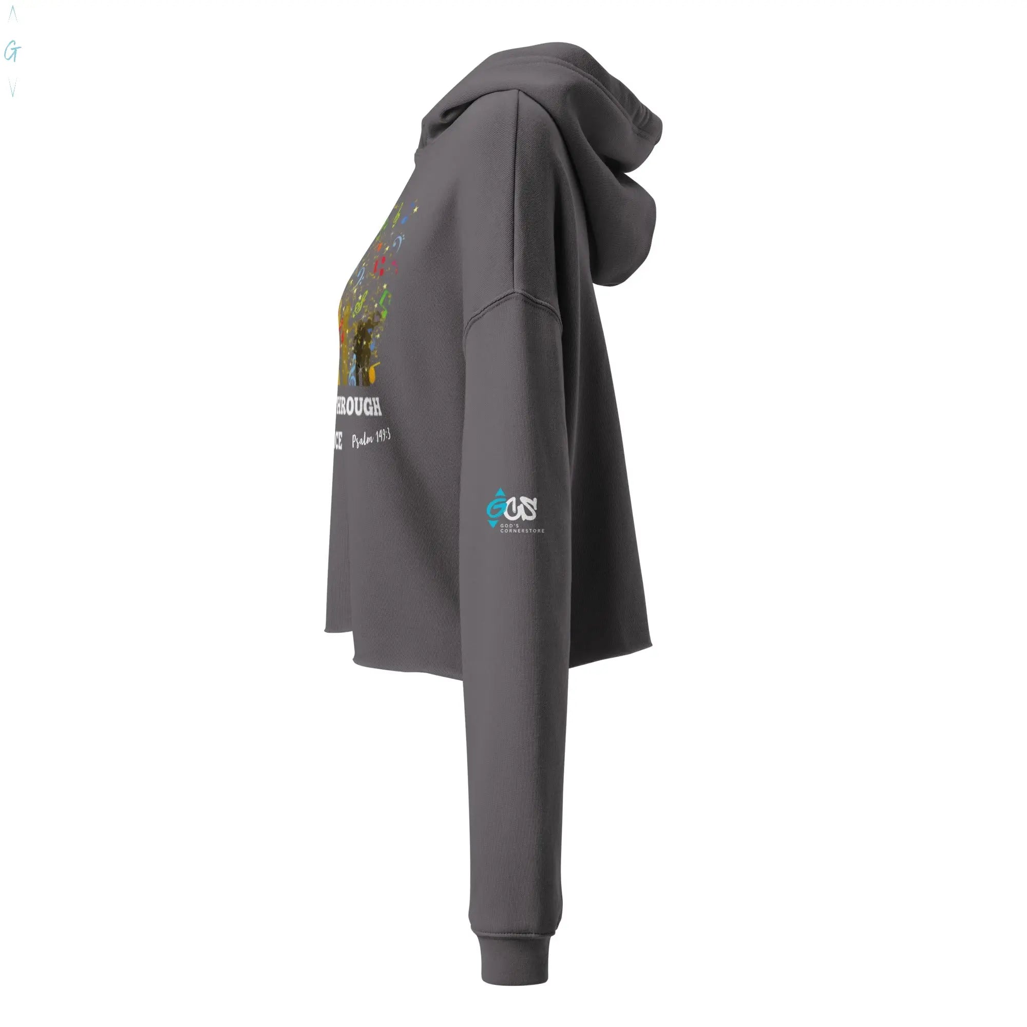 Worship through dance Crop Hoodie God's Corner Store